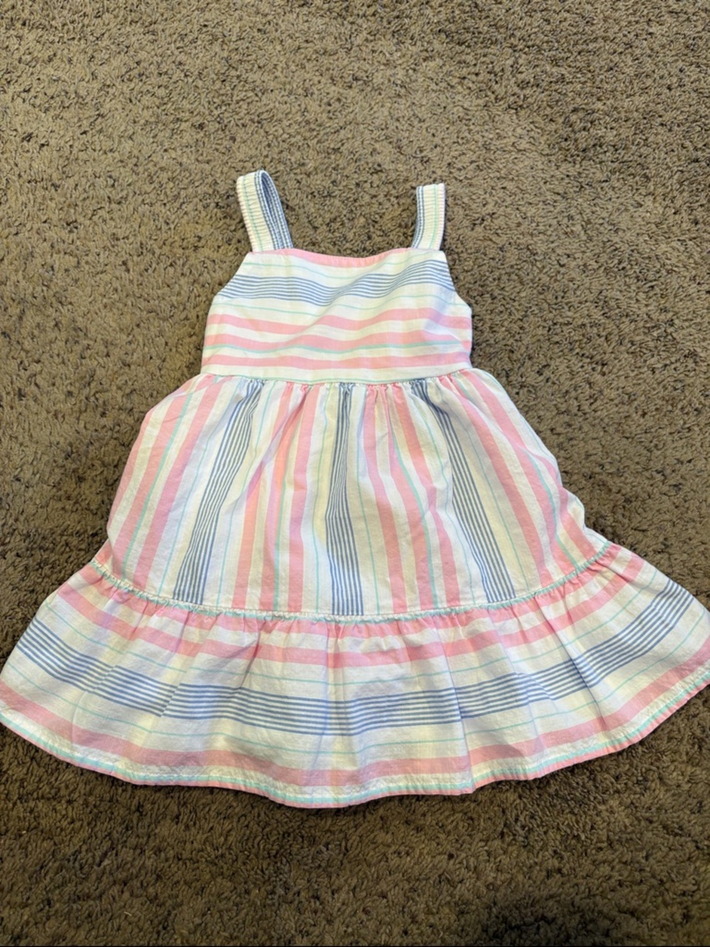 wonder nation Pastel Stripe Sundress - Pink, Blue & White